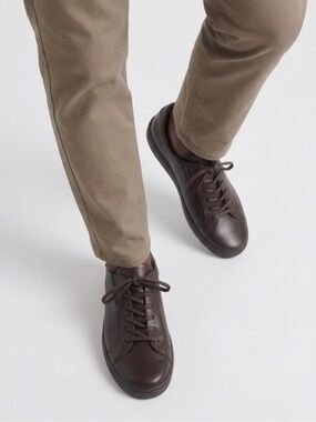 ECCO Men's Brown 100% leather shoes in excellent condition, worn only once.